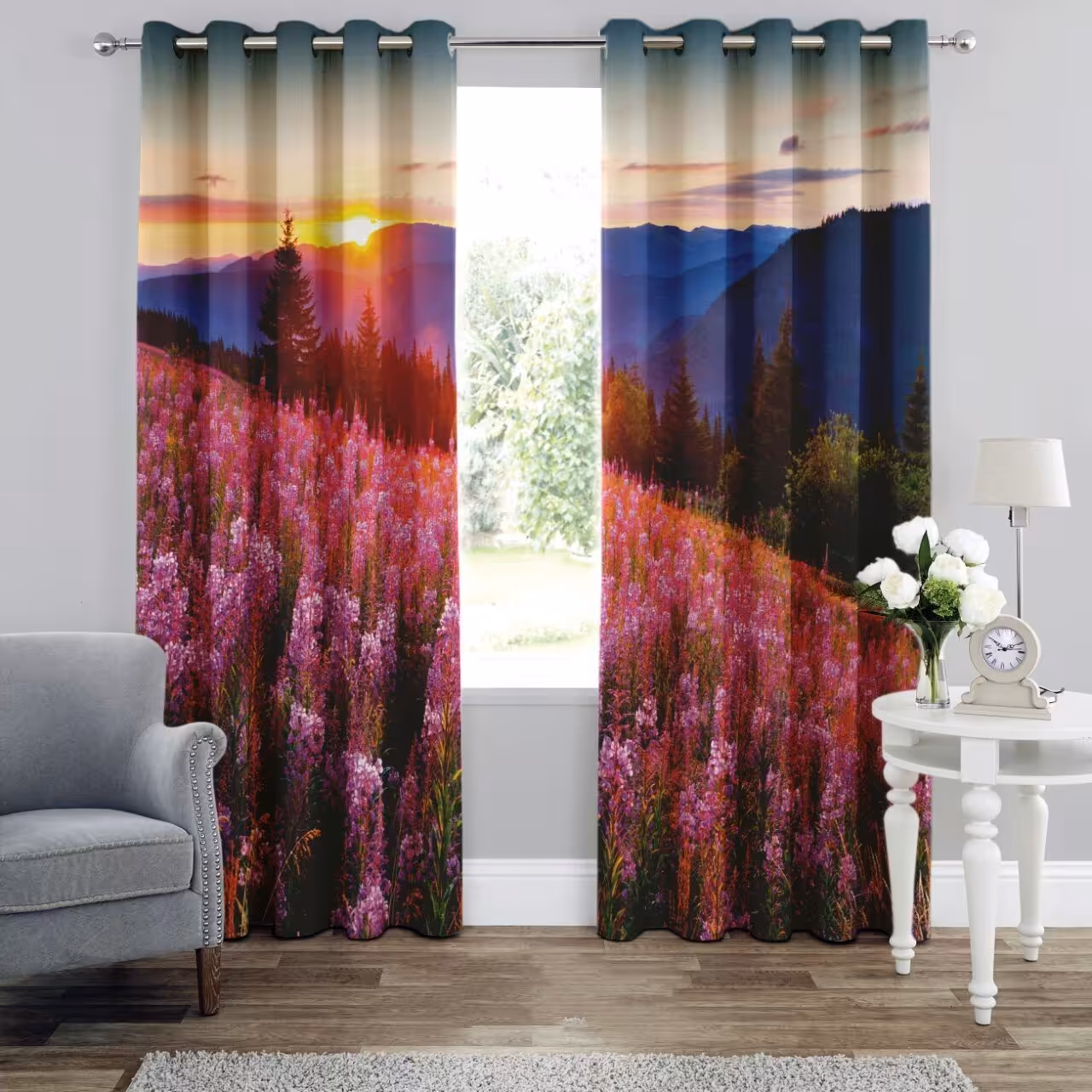 پرده چاپی  پانچ  طرح   نقاشی و منظره   کد 1710