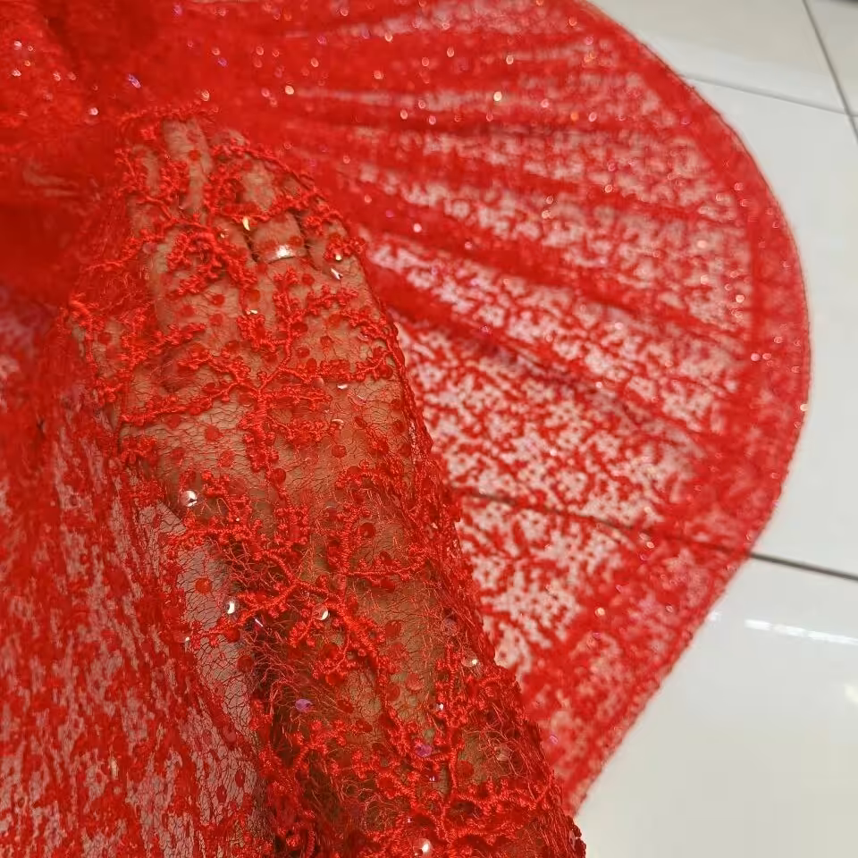 پارچه دانتل مجلسی مومیایی سفارشی گل ریز 2