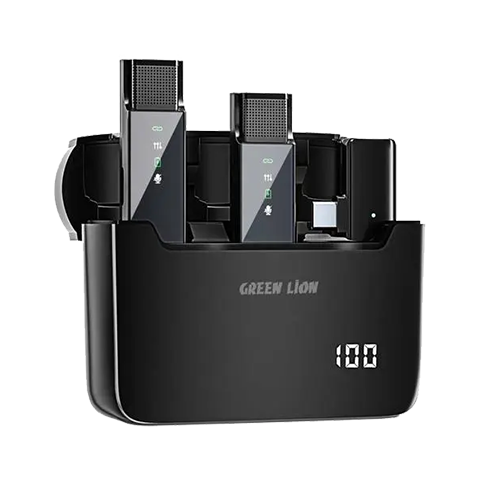 میکروفون بیسیم گرین لاین مدل DIGITAL DISPLAY GN2IN1 (تایپ سی) | 2 به 1