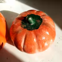 جاشمعی کدو  ابعادتقریبی 8در7سانتیمتر طراحی شده با دست و رنگ اکریلیک قابل نصب آسان و شستشو با اسکاج نرم