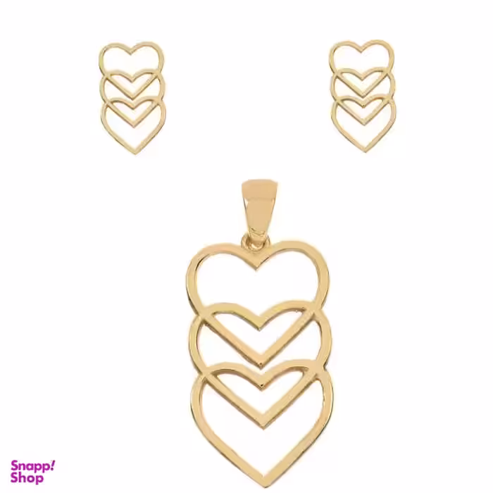 نیم ست طلا 18 عیار شانا مدل S-SG05