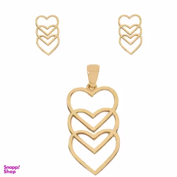 نیم ست طلا 18 عیار شانا مدل S-SG05