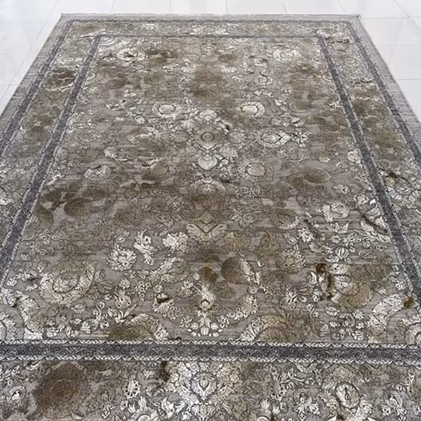 فرش وینتیج دوازده متری آران  فیلی 1200 شانه تراکم 3600 نخ آکریلیک مدل 2002-F3612 
