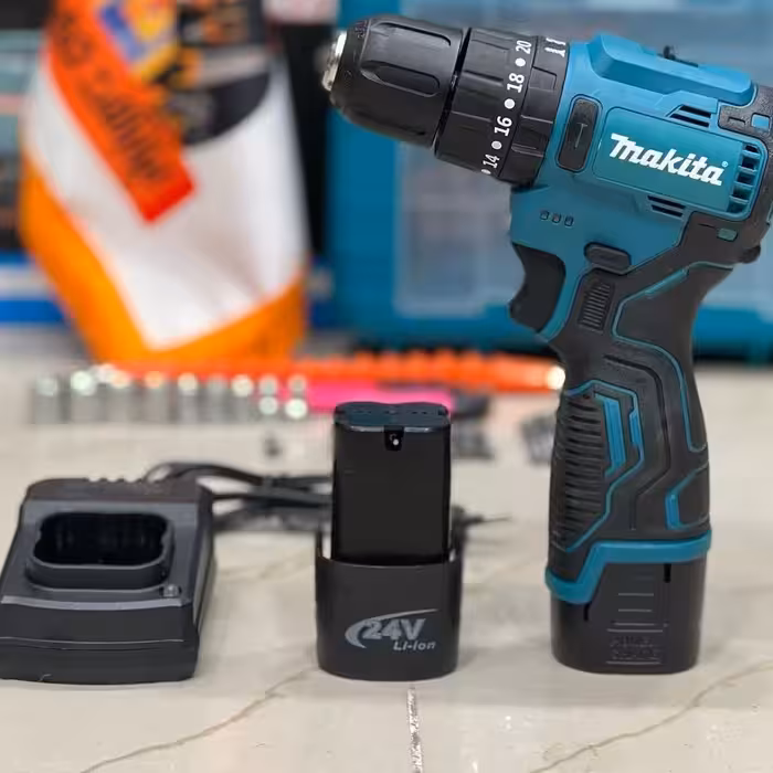 دریل شارژی ماکتیا موتور براشلس24 وات