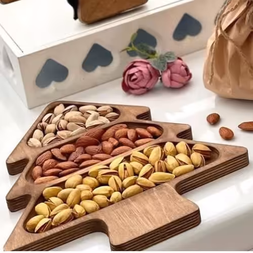 تخته سرو چوبی کاج مناسب اجیل تنقلات  صبحانه وپذیرایی .قابل شست وشو