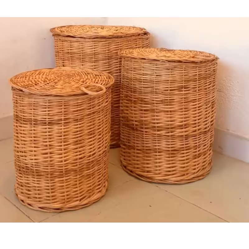 سبد رخت حصیری بزرگ