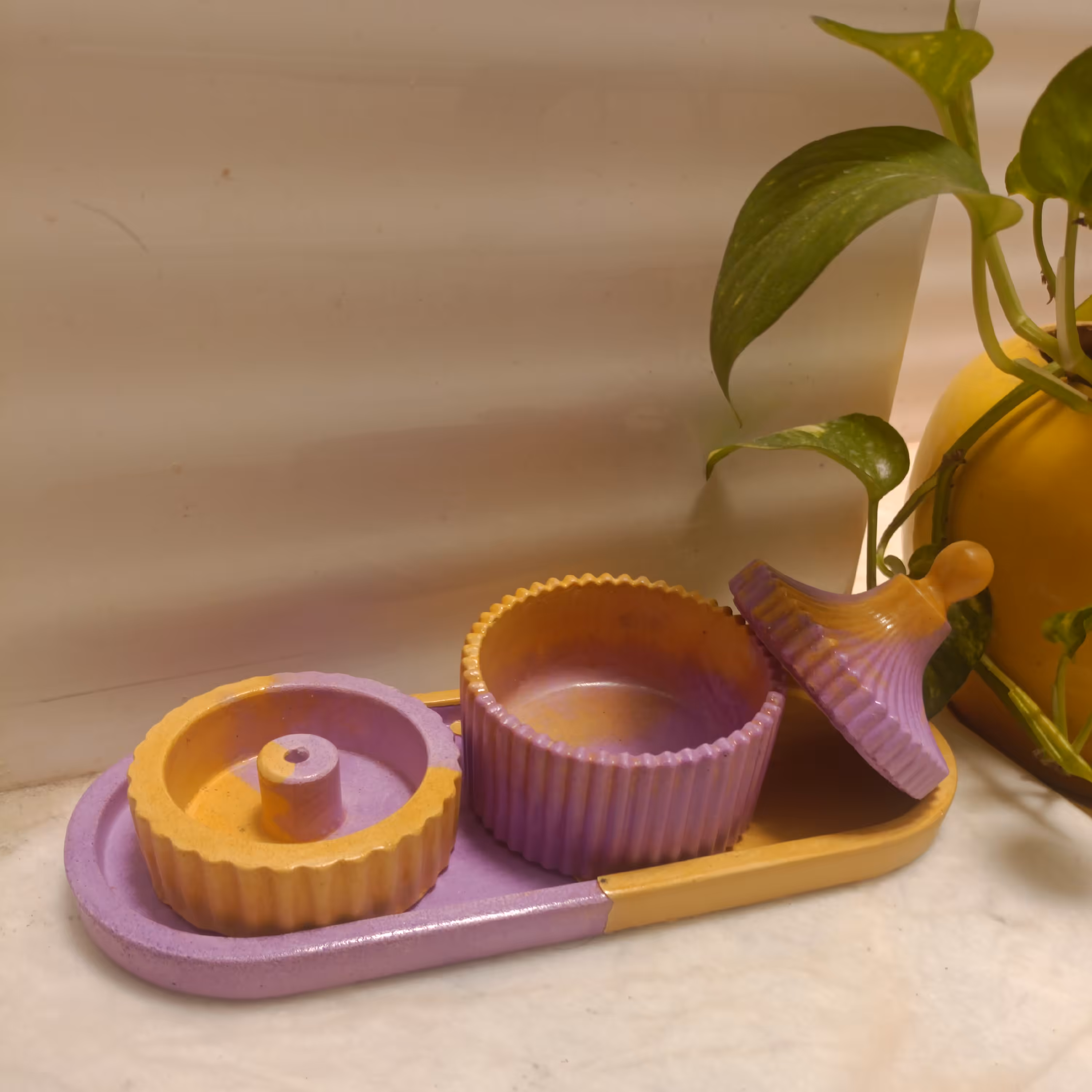 نیم ست دکوری سنگ مصنوعی