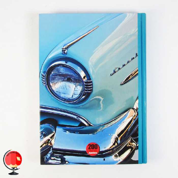 دفتر مشق 200 برگ طرح ماشین کلاسیک جلد سخت آپادانا