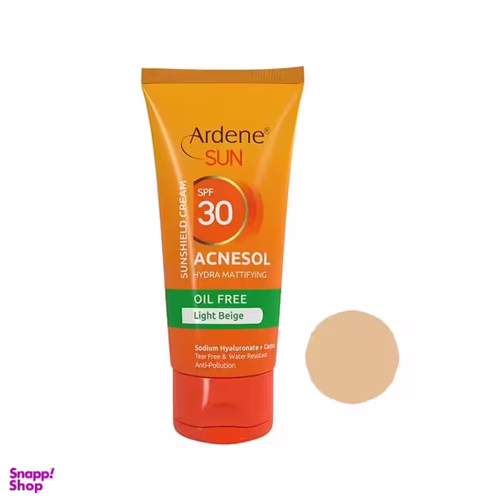کرم ضد آفتاب فاقد چربی مات آردن (Ardene) مدل Acnesol با SPF 30 رنگ Light Beige حجم 50 میلی‌ لیتر
