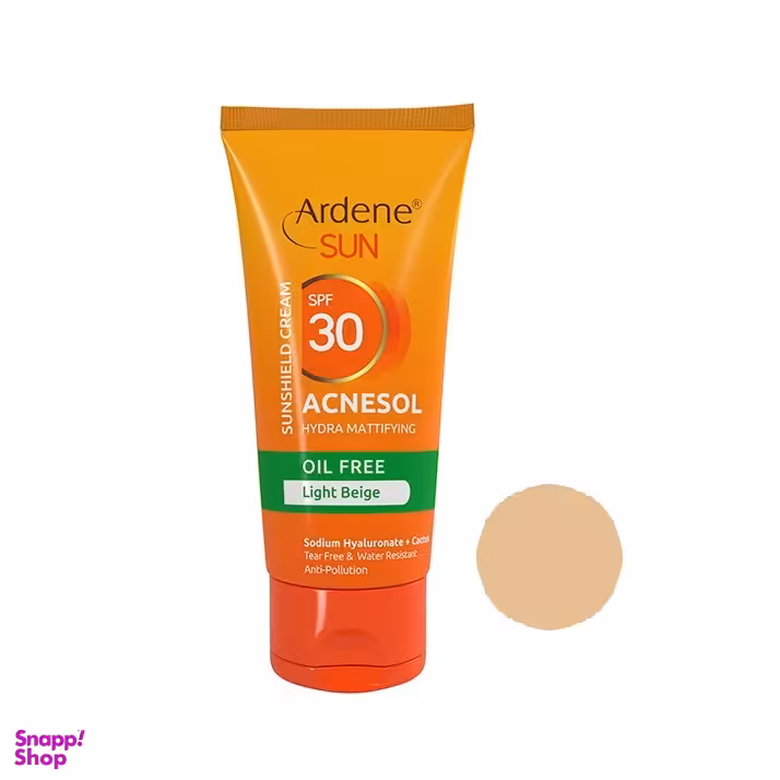 کرم ضد آفتاب فاقد چربی مات آردن (Ardene) مدل Acnesol با SPF 30 رنگ Light Beige حجم 50 میلی‌ لیتر