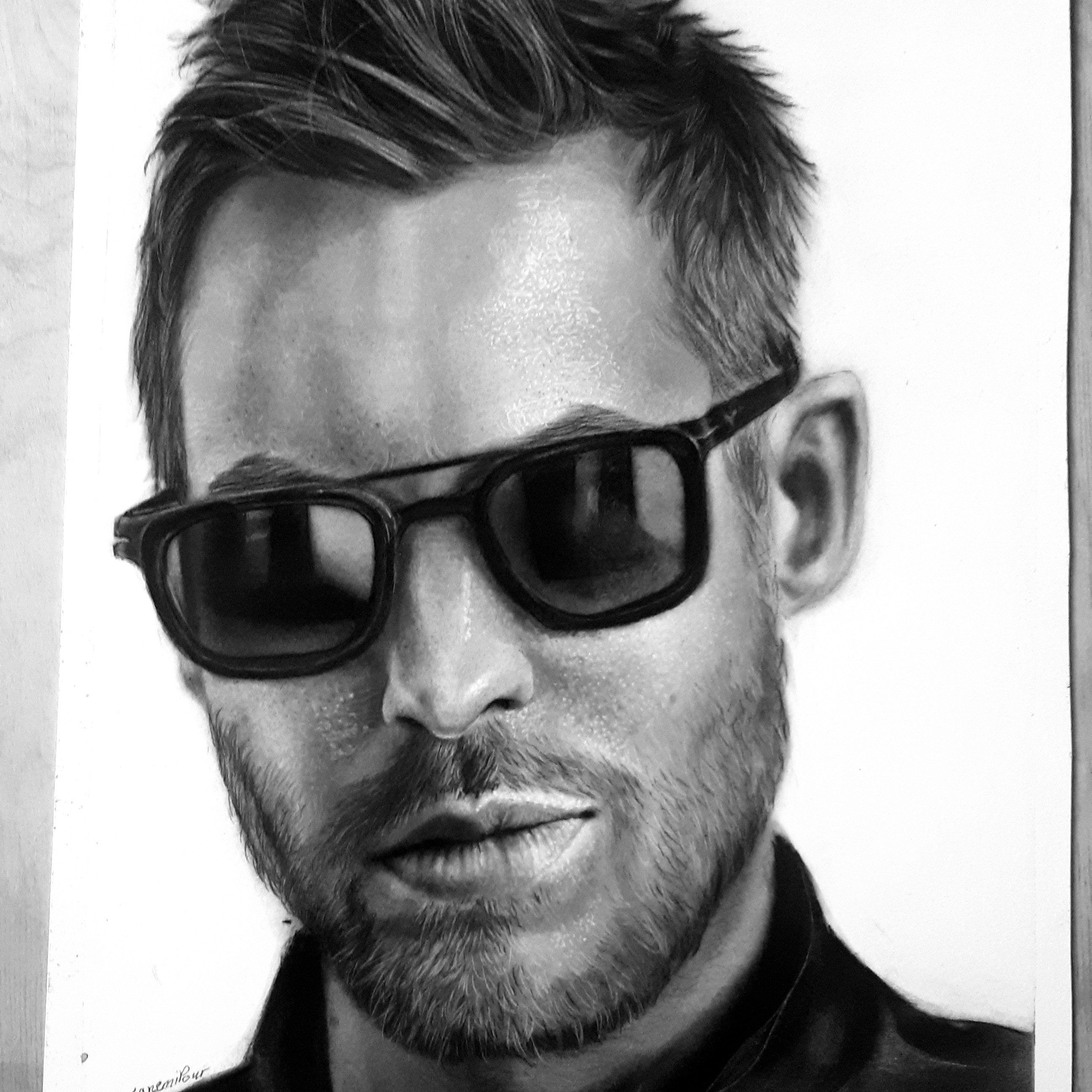 سفارش طراحی چهره چهره مخصوص هدیه سایز (30در40)a3