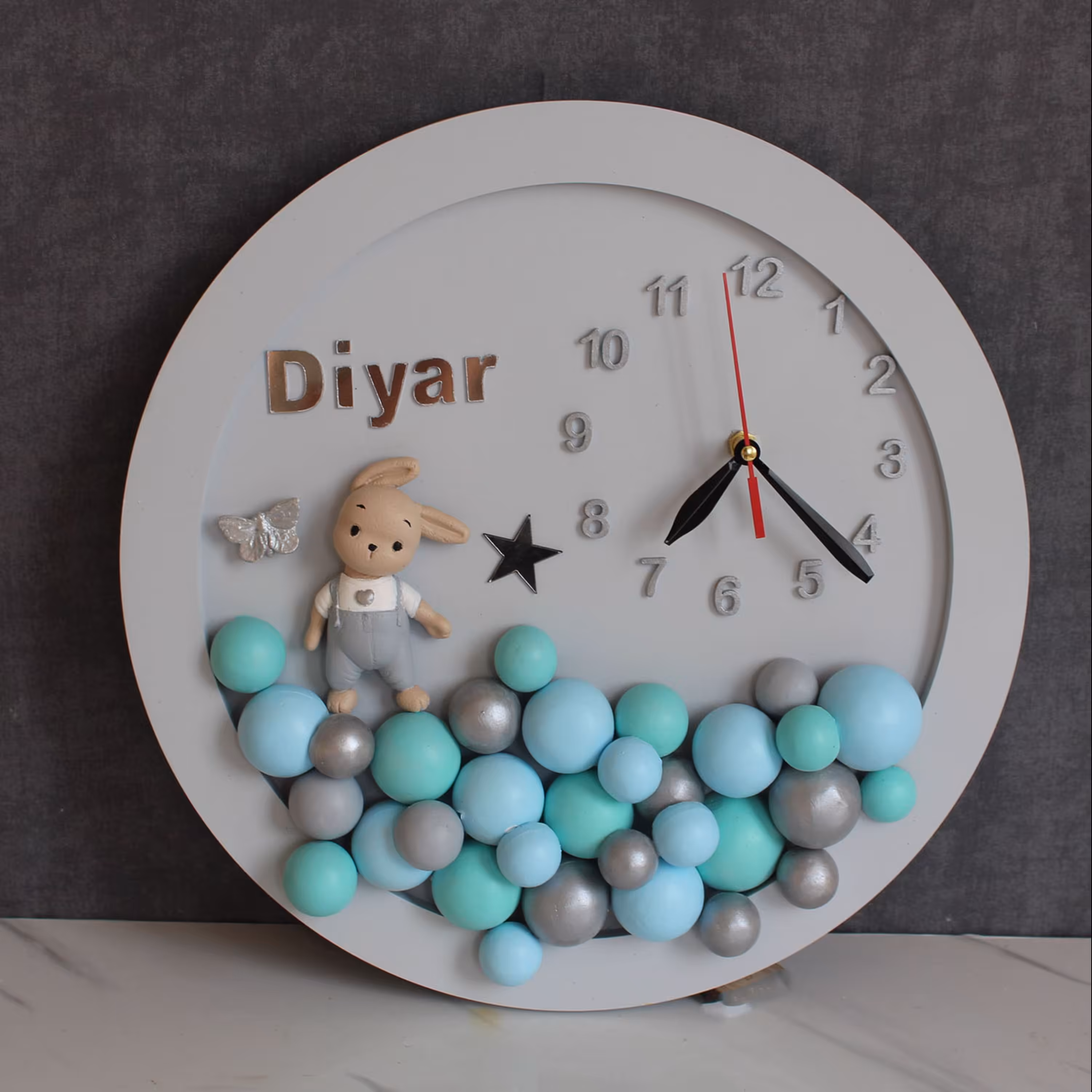 تابلو ساعت دار طرح خرگوش1