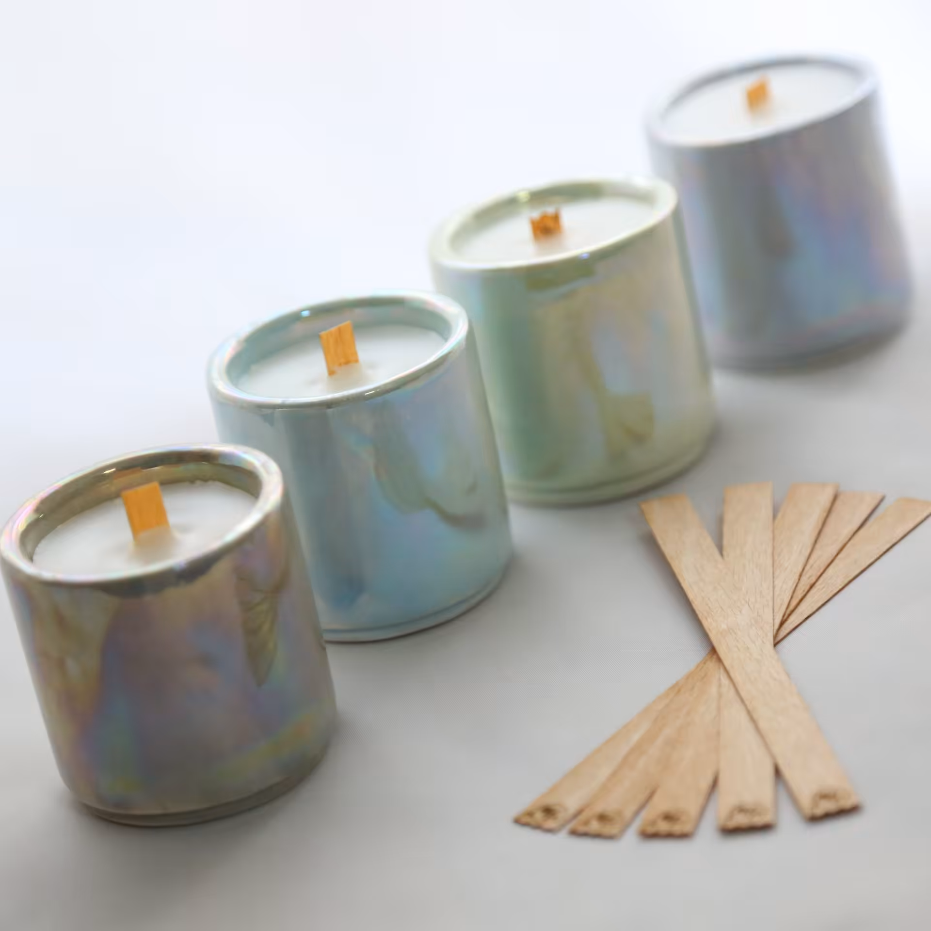 شمع سرامیکی رنگین کمانی