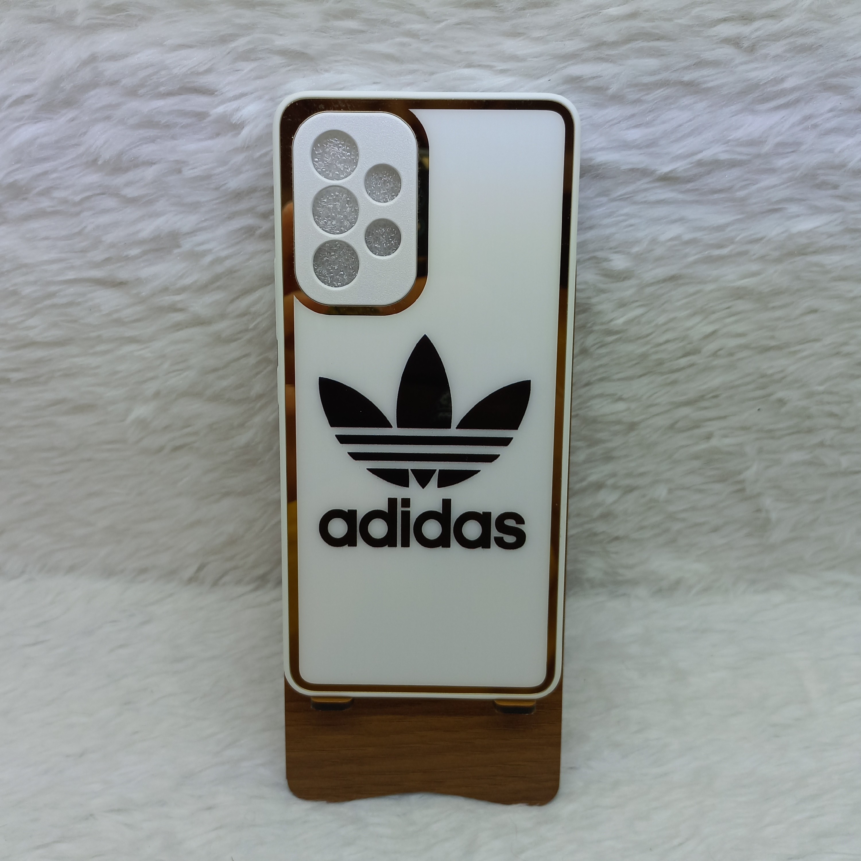 گارد (قاب) گوشی A53 مدل پشت گلس گلدلاین طرح آدیداس مناسب گوشی Samsung A53 5G