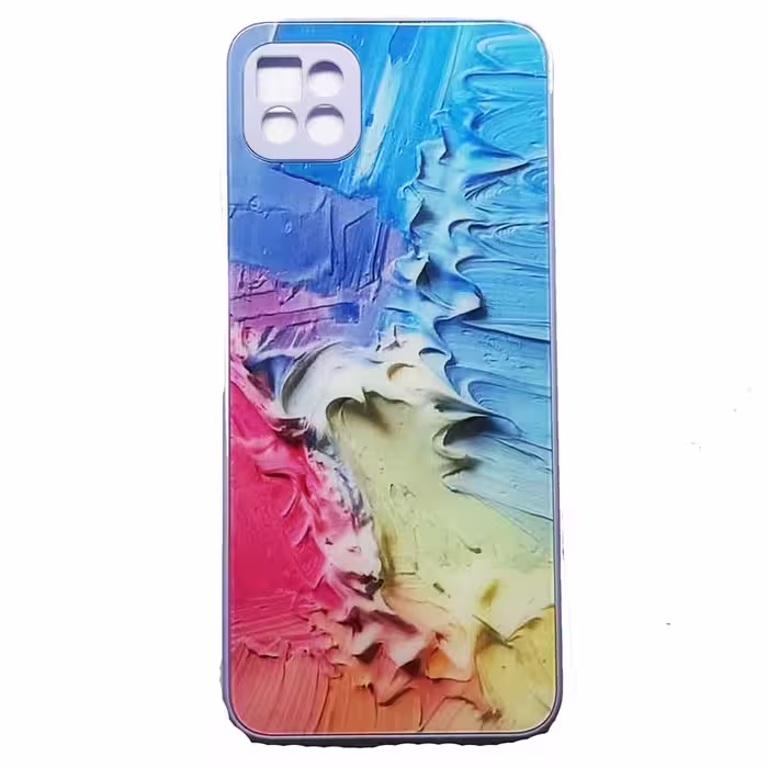 قاب طرح دار پشت گلسی محافظ لنز دار ساسمونگ SAMSUNG Galaxy A22 5G کد 4