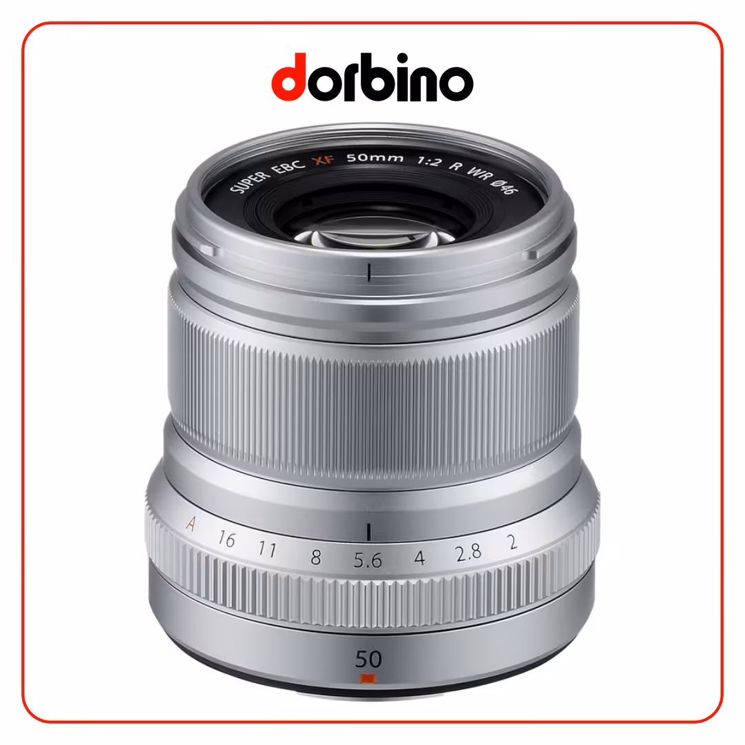 لنز فوجی فیلم FUJIFILM XF 50mm f/2 R WR Lens (Silver) - فروشگاه دوربین دوربینو
