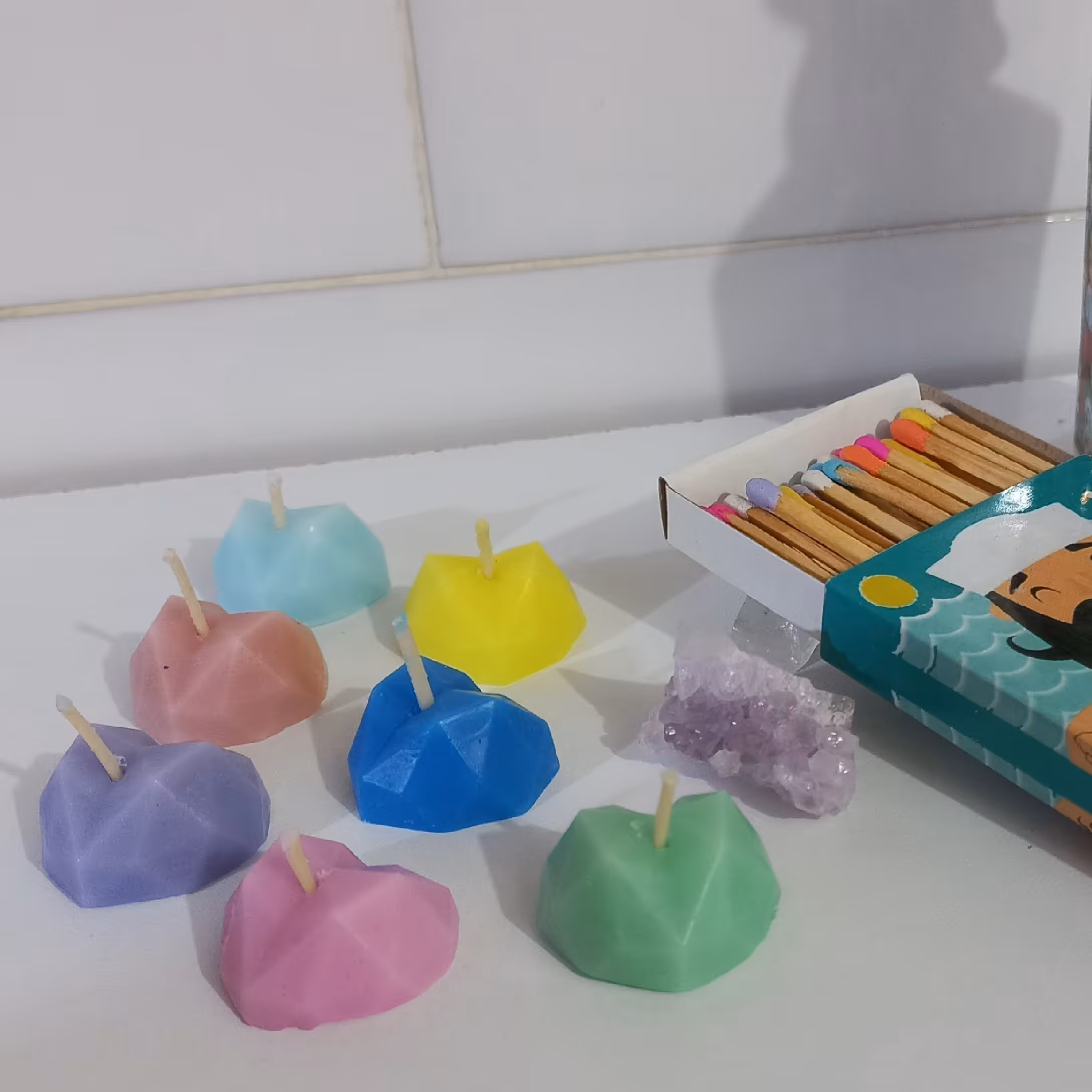 شمع قلب اوریگامی کوچک