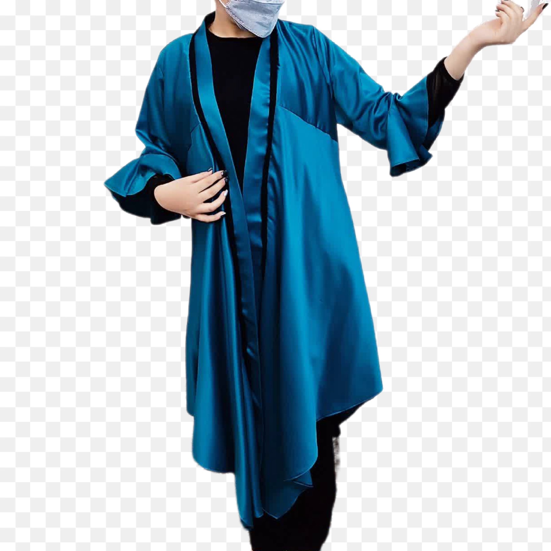 مانتو مزونی جنس ساتن عاشقی