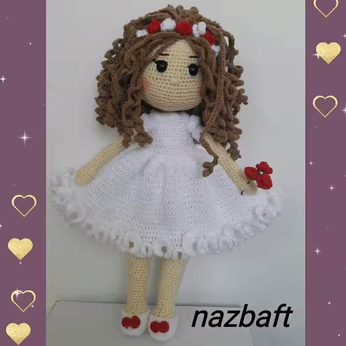 عروسک بافتنی عروس زیبا