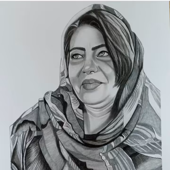 طراحی سیاه قلم چهره تمامی سنین