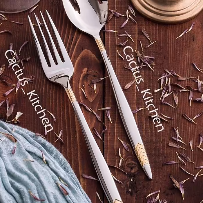 سرویس قاشق چنگال 30نفره سیلور طلا فیلیکس کد918mg