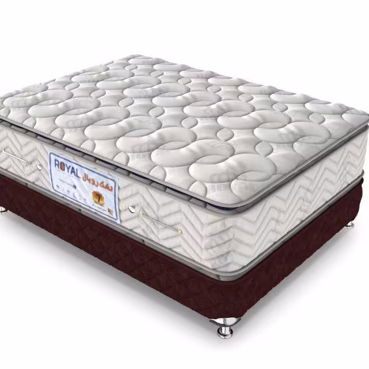 تشک دونفره پددار فنرنانو طبی فنری رویال 8