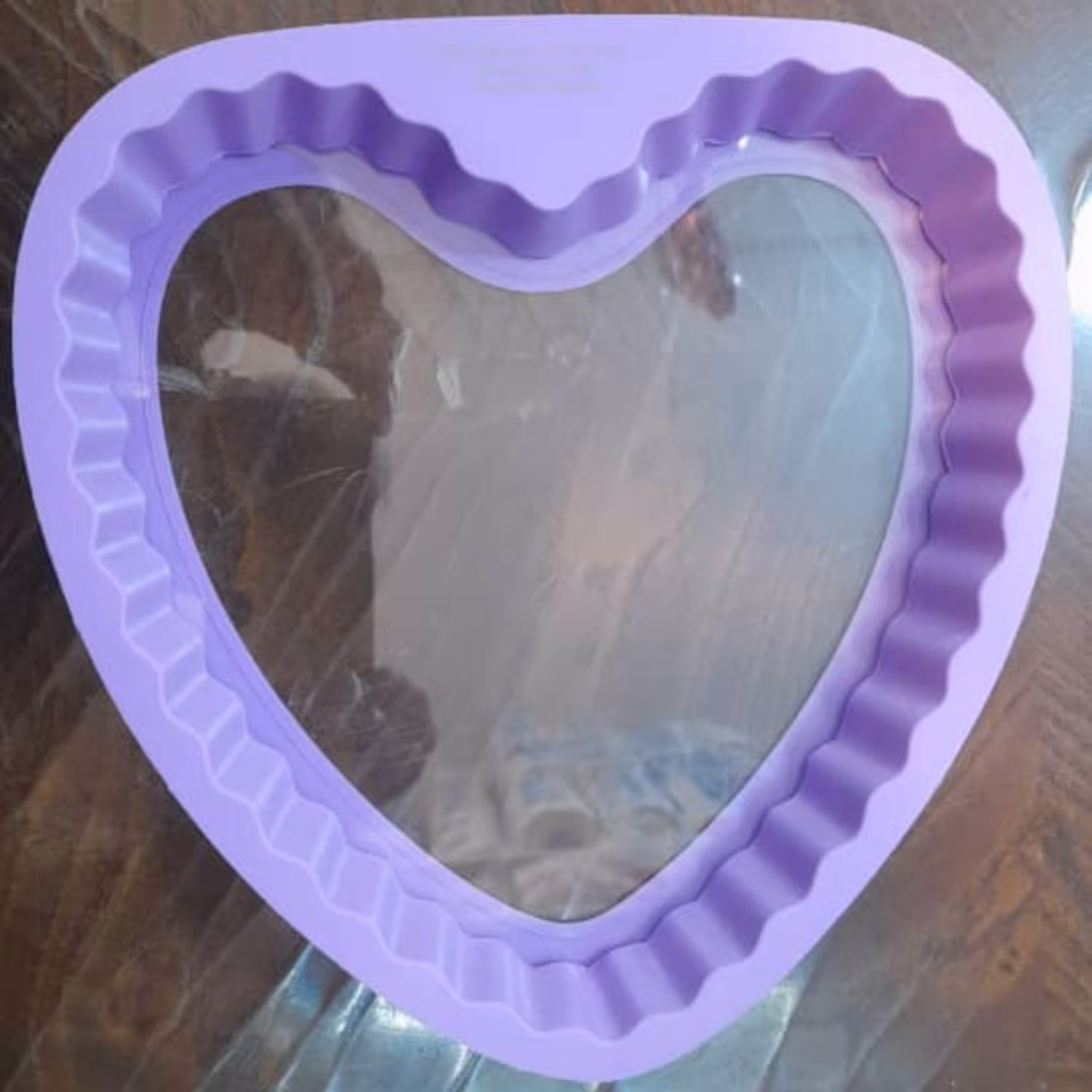 قالب قلب سیلیکون کف شیشه ای  ابعاد  24در24 وزن 500 گرم