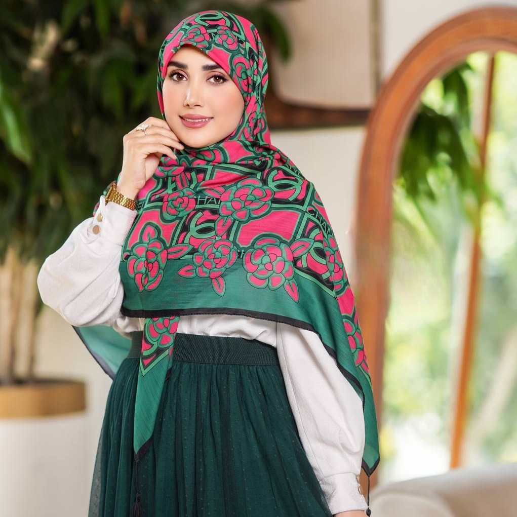 روسری سوپر نخ طرح چنل( کد 224)