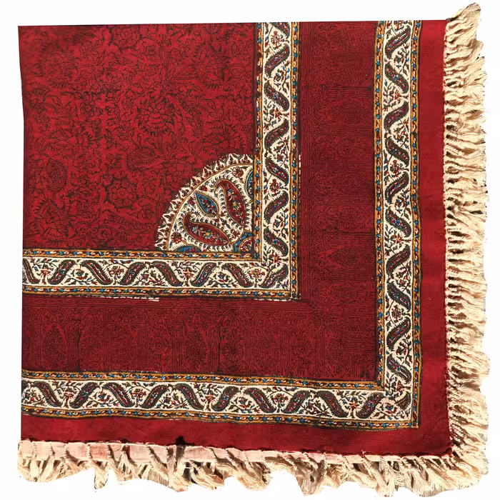 رومیزی قلمکار طرح ترنج گرد کیفیت اعلا سایز یک متری