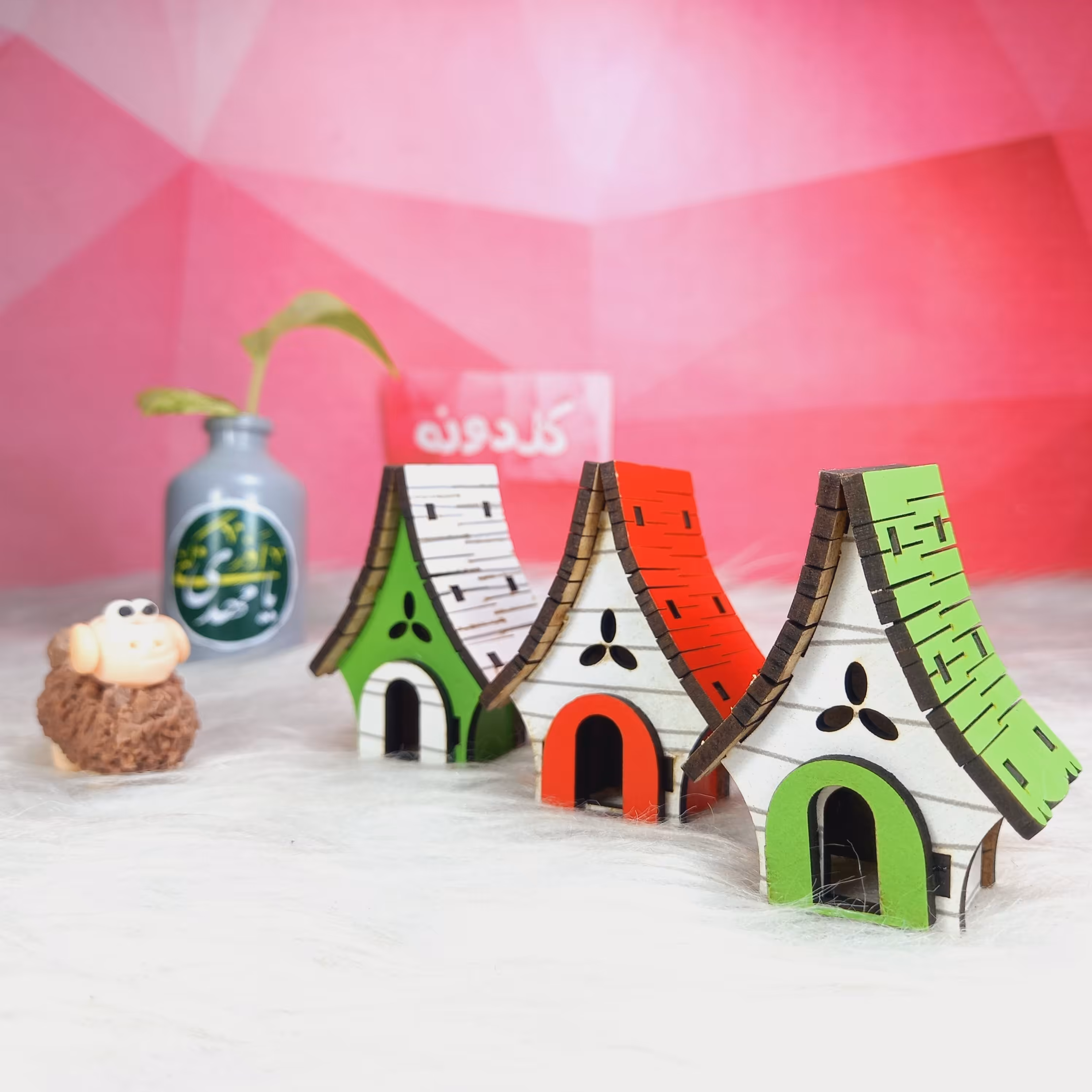 کلبه چوبی025-ماکت کلبه-کلبه چوبی دکوری-کلبه ماکت صبا-خانه چوبی دکوری-ماکت گلدونه