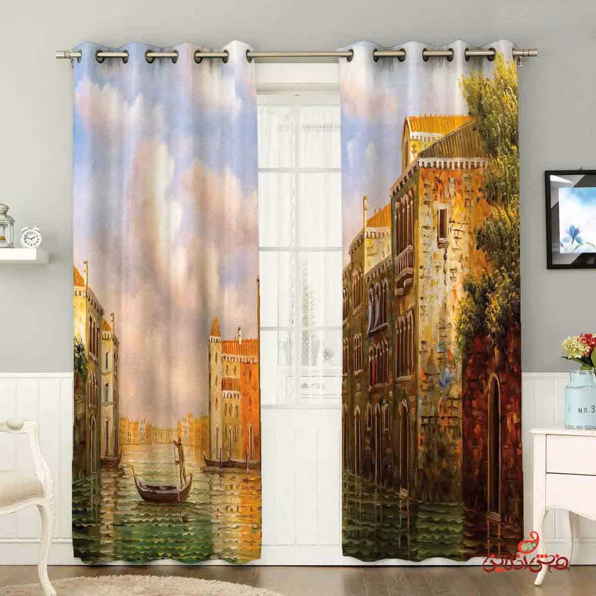 پرده 2عددی طرح منظره ونیز کد 2402