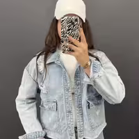 کت جین پایین ریش MANGO ترک قد 55