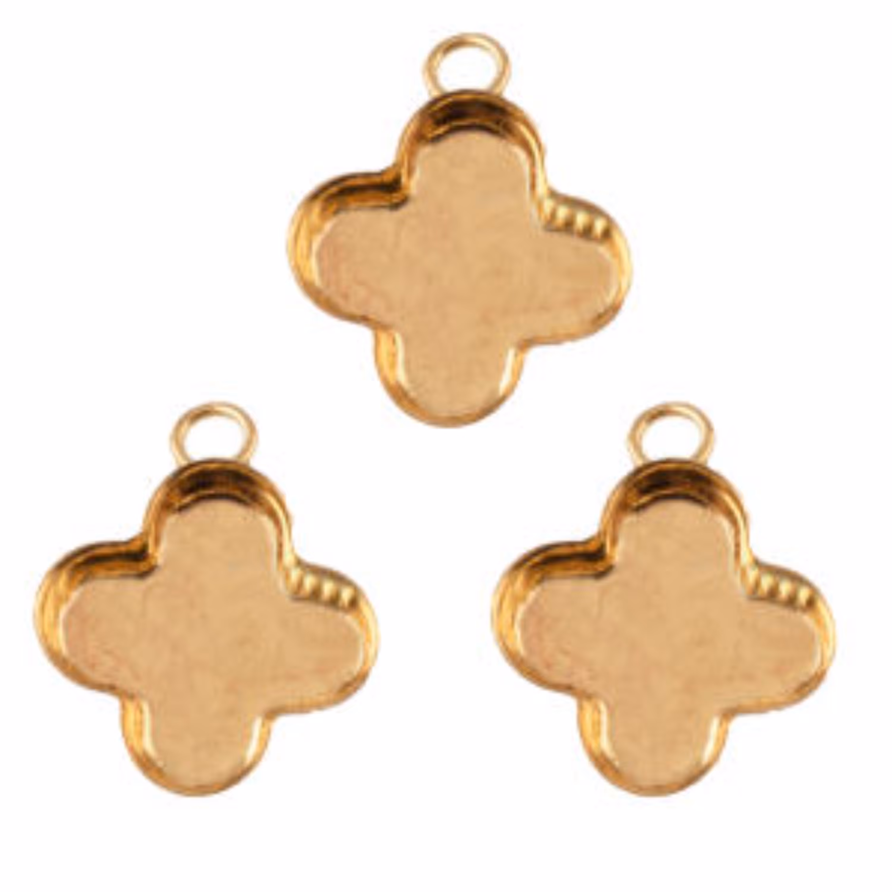 قالب برنجی رزین اپوکسی چلیپا طرح گل کد GB9 مجموعه 3 عددی