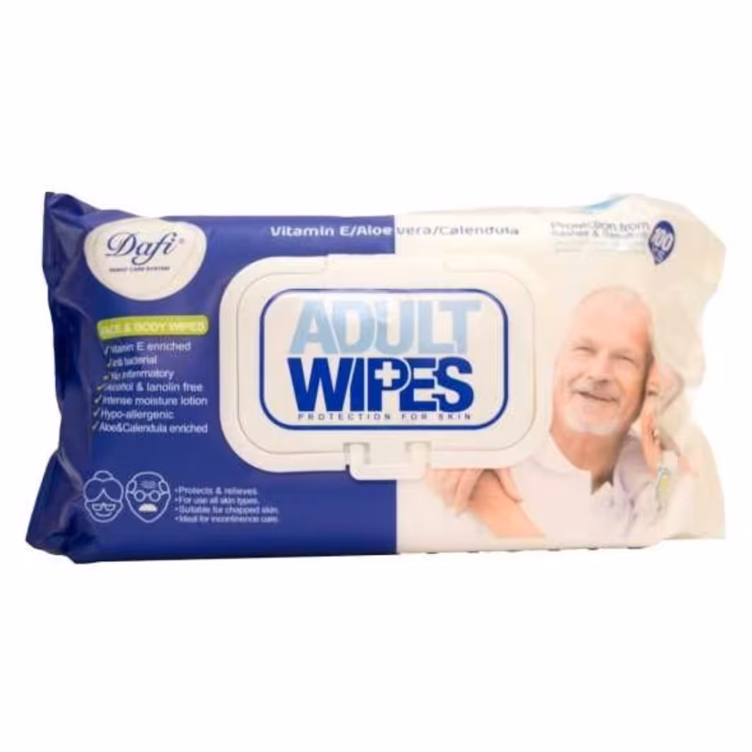 دستمال مرطوب دافی مدل Adult Wipes بسته 100 عددی (حتما موجودی بگیرید)
