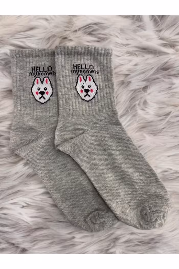 جوراب خاکستری مردانه و زنانه تنیس کالج 6 ساله Forever