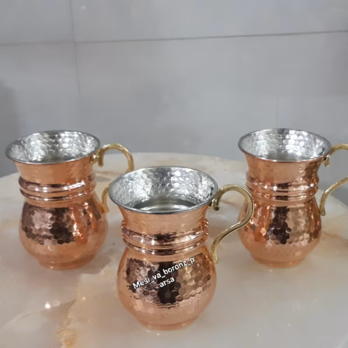 لیوان دسته برنجی