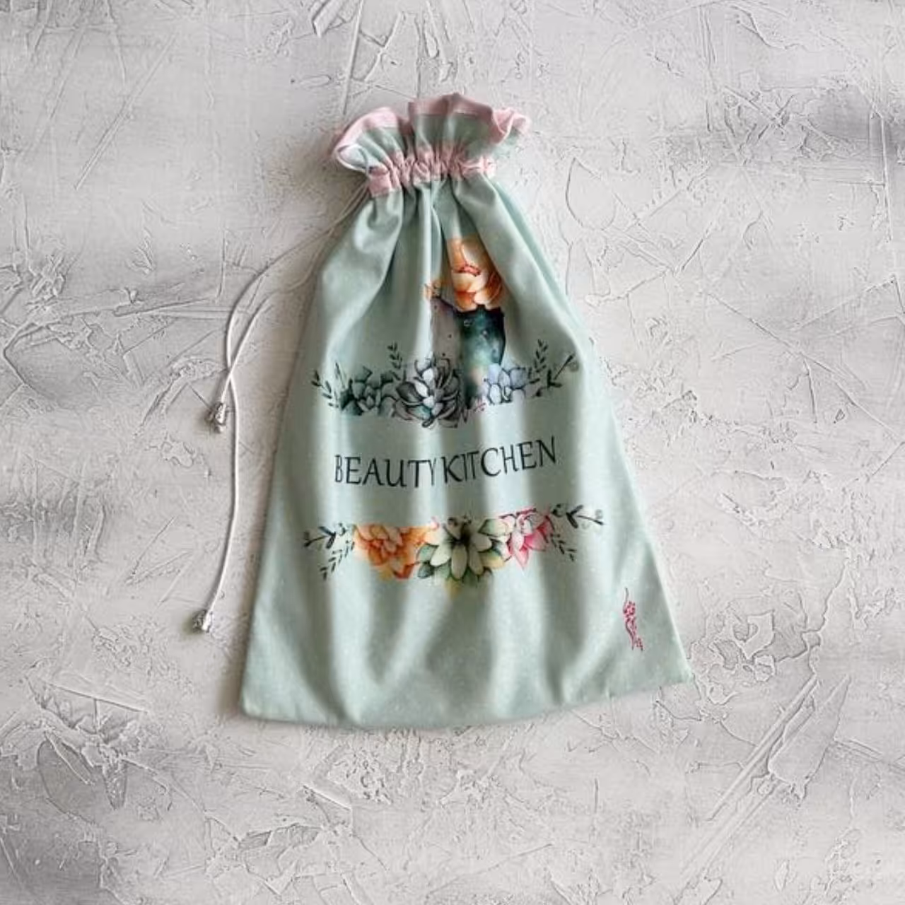 کیسه سبزی مخمل نسوز مدل پرگل طرح 55