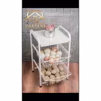 جا پیازی کشویی دو طبقه سفید استاتیک