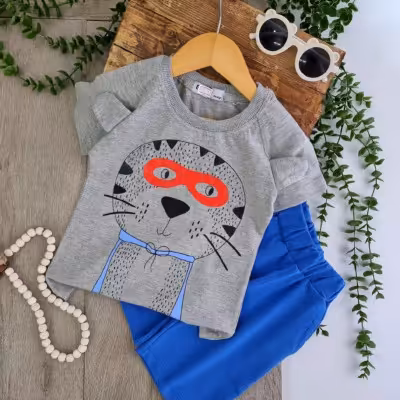 تیشرت شلوارک ببر کوچولو اسپرت