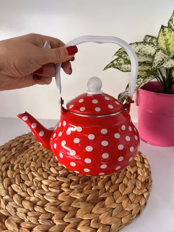 کتری خالخالی قرمز 1/5 لیتری