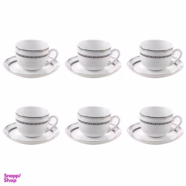 سرویس چای خوری 12 پارچه چینی زرین ایران سری ایتالیا اف مدل پرشیا درجه عالی