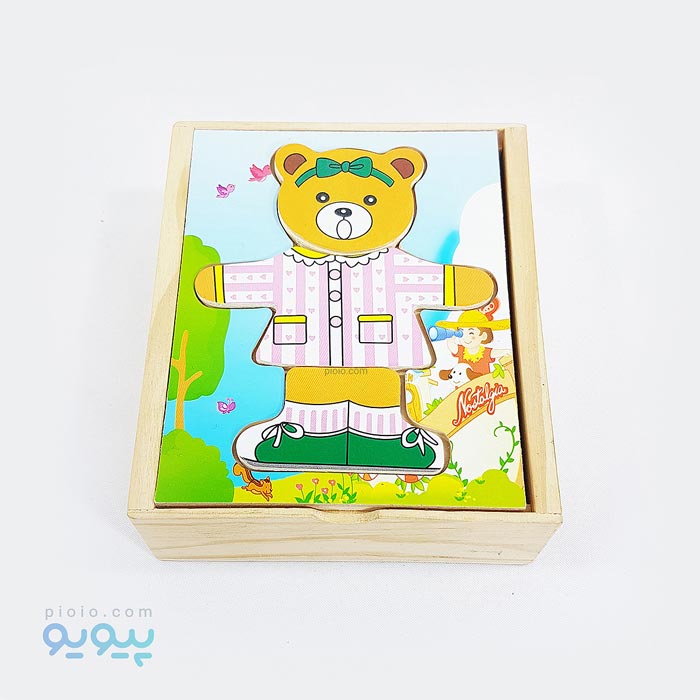 پازل چوبی طرح خرسی