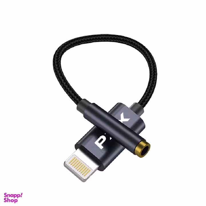 کابل تبدیل Lightning به جک 3.5 میلی متری پی زد ایکس مدل 1506 طول 25 سانتی متر