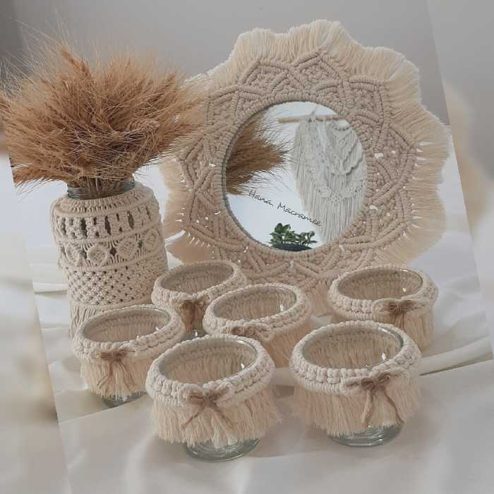 سفره هفت سین مکرومه ای از حنا مکرومه 