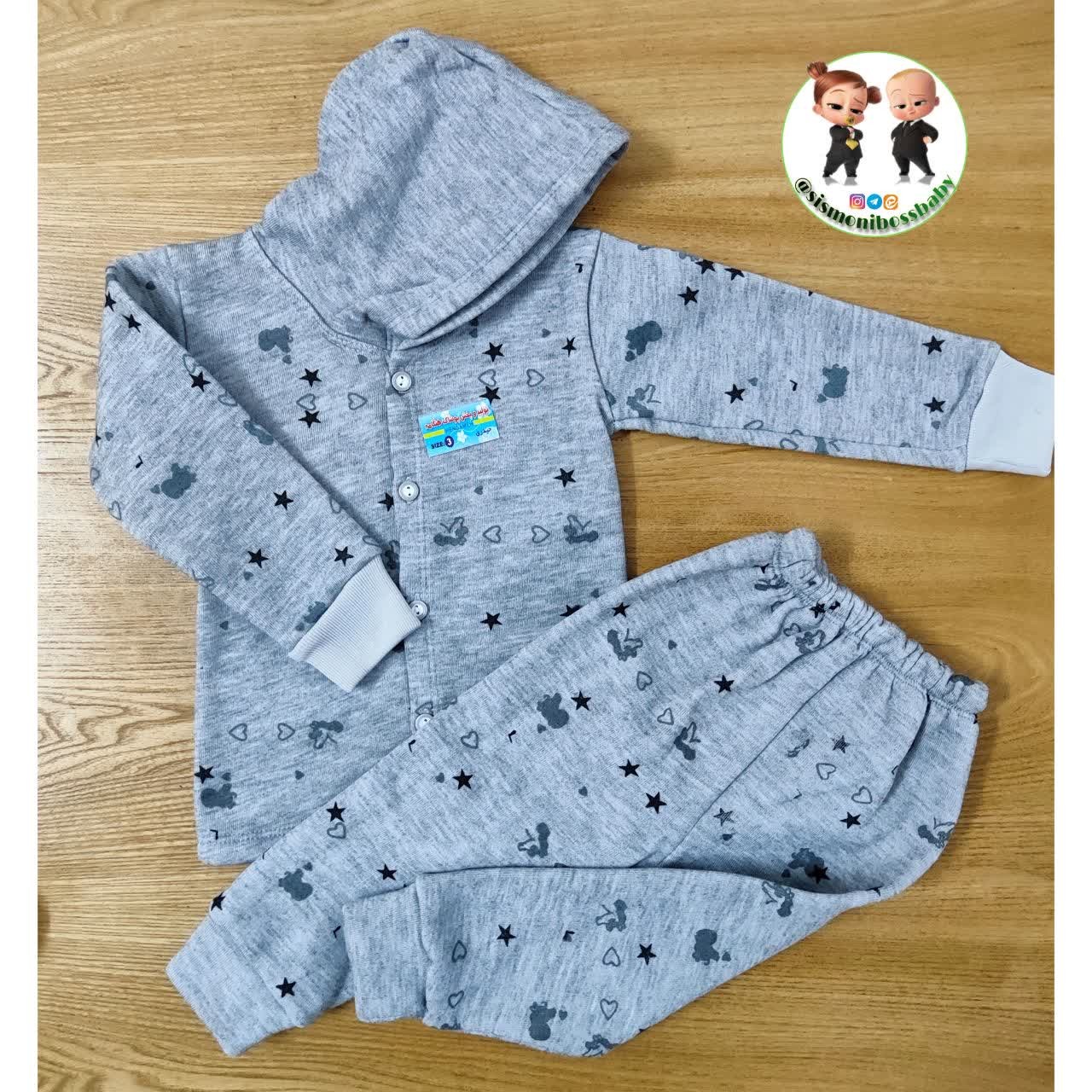 سوییشرت شلوار اسپرت دخترانه و پسرانه داخل پشمی زمستانه و بهاره