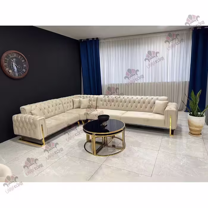 مبل ال چستر مینیمال پایه استیل مدل لاوین