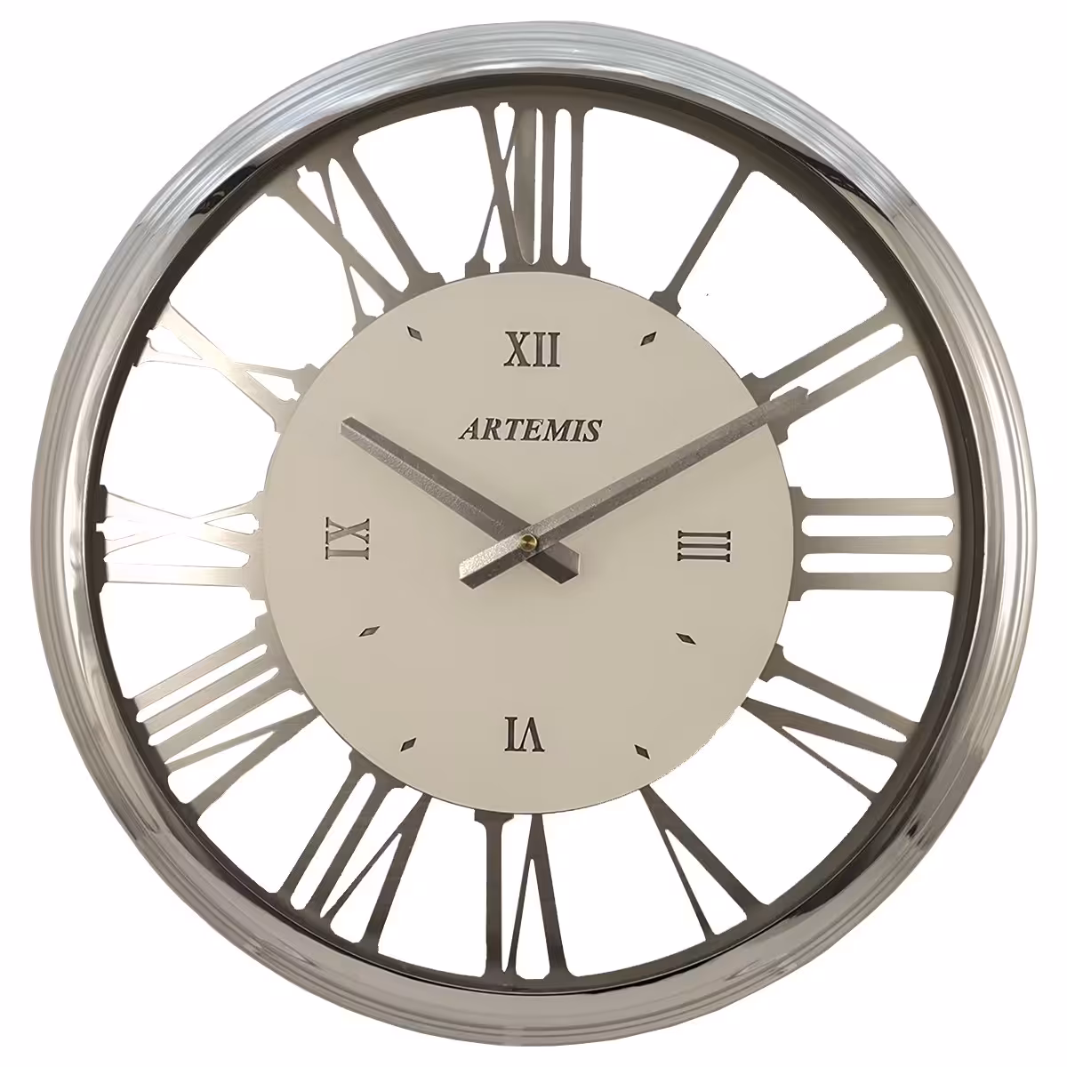 ساعت دیواری آرتمیس مدل 2016 سیلور (نقره ای) پشت طلق