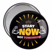 آینه جیبی خندالو مدل Start Now Not Tomorrow کد 10045