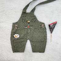 پیشبندی کتان بهار گلدوزی خرگوش تاج دار