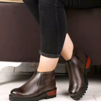 پوتین. چرم دولایه.